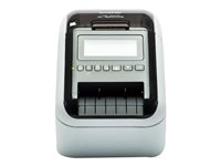 Brother QL-820NWBcVM - Imprimante d'étiquettes - deux couleurs (monochrome) - thermique direct - rouleau (6,2 cm) - 300 x 600 ppp - jusqu'à 110 étiquettes/minute - USB 2.0, LAN, Wi-Fi(n), Bluetooth 5.2 - outil de coupe - blanc, noir brillant QL820NWBCVMXX1
