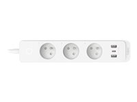 Tapo P300 V1 - Barre d'alimentation intelligente - CA 220-240 V - 2300 Watt - Wi-Fi, Wi-Fi, Bluetooth 4.2 - entrée : alimentation - connecteurs de sortie : 6 (2 x USB, 24 pin USB-C, 3 x alimentation) TAPO P300(FR)